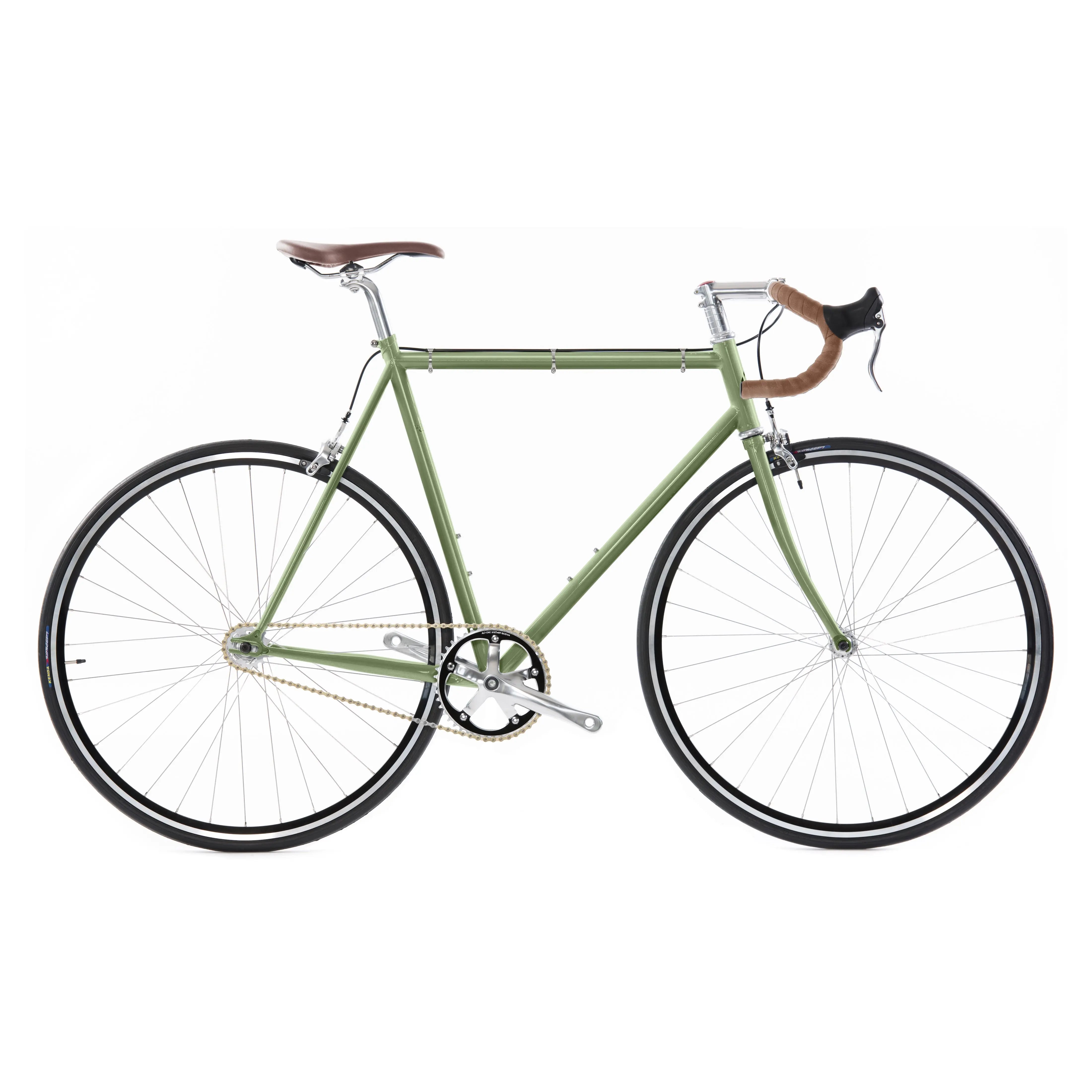 Wabi Classic, Willow Green, Silver Components, Brown Saddle/Tape