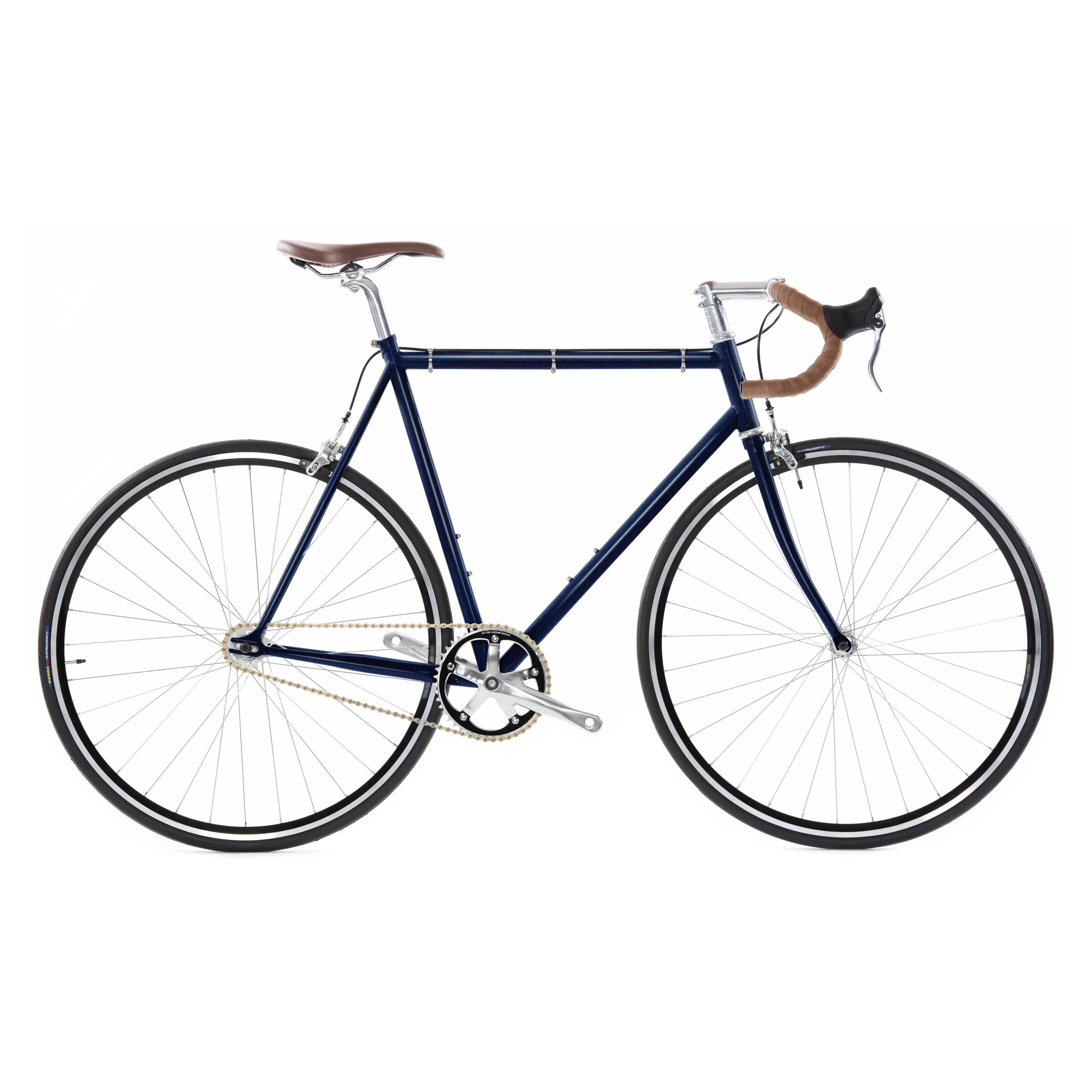 Wabi Classic, Ion Blue, Silver Components, Brown Saddle/Tape