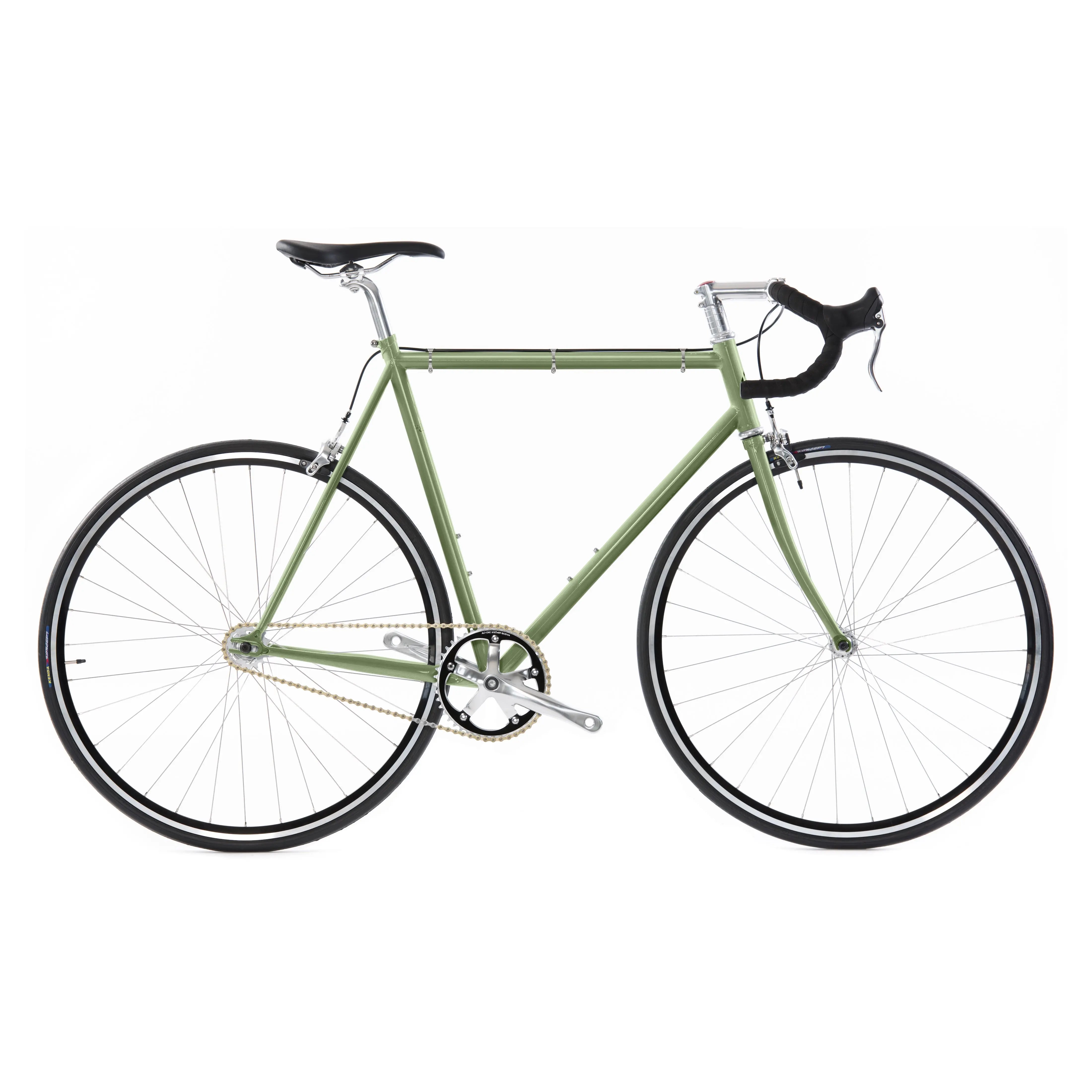 Wabi Classic, Willow Green, Silver Components, Black Saddle/Tape