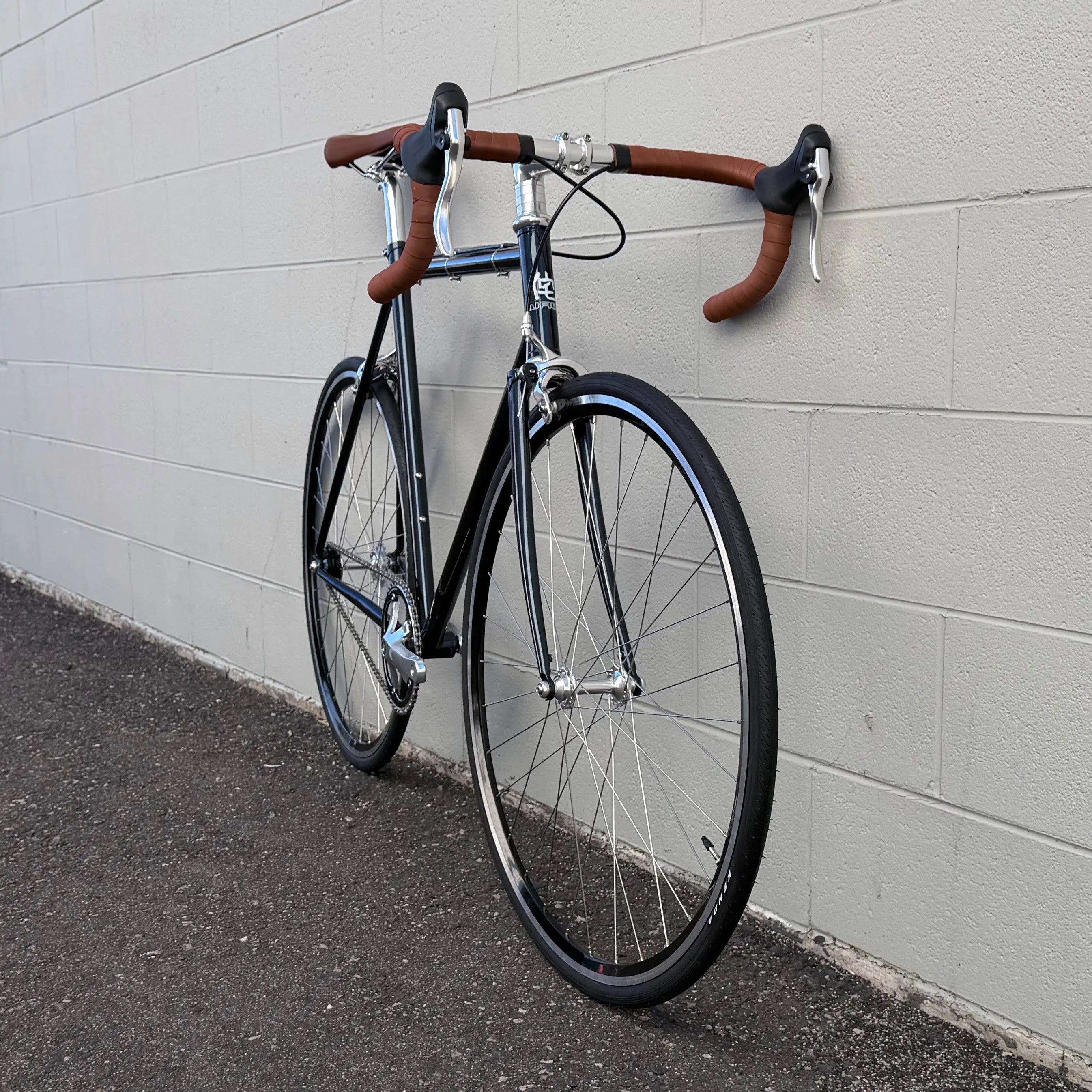 Wabi Classic, Ion Blue, Silver Components, Brown Saddle/Tape