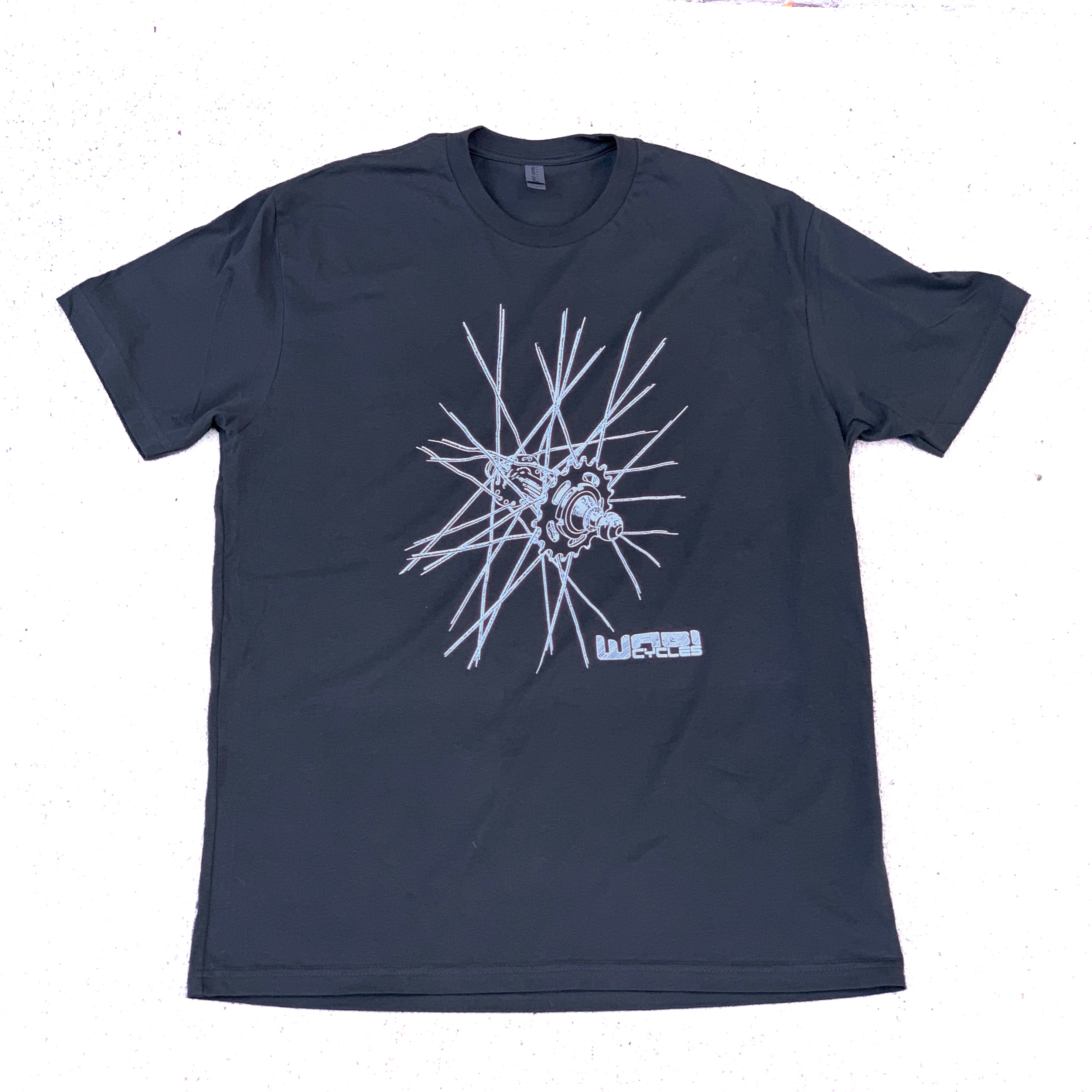 Wabi Cycles Fixed Hub Grey T-shirt