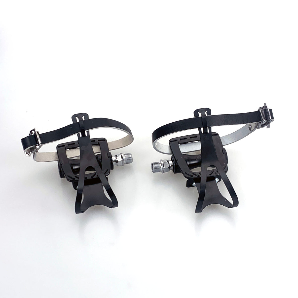 MKS GR-9 Pedal / Wabi Toe Clip / Wabi Single Strap Combo, Black Pedal + Black Clip / Black / Large