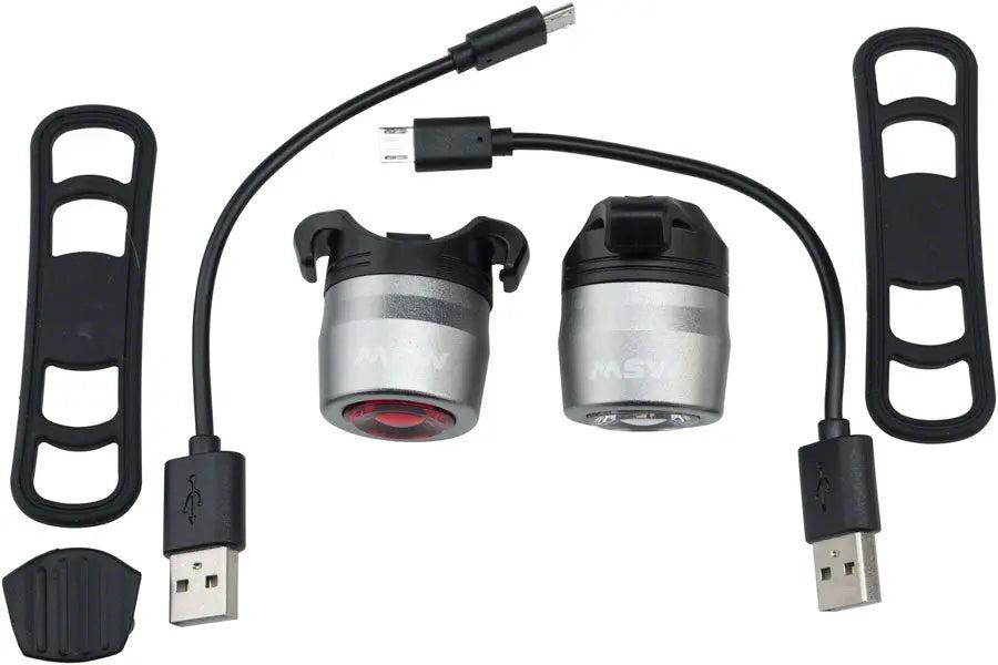 MSW Cricket USB Headlight/Taillight Set-Wabi Cycles