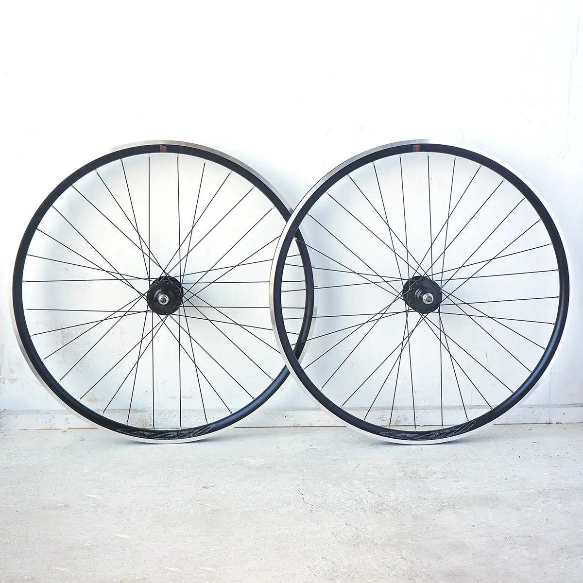 Velocity Quill 700C 32H/32H Single Speed/Fixed Tubeless-Ready Wheelset, Black-Wabi Cycles