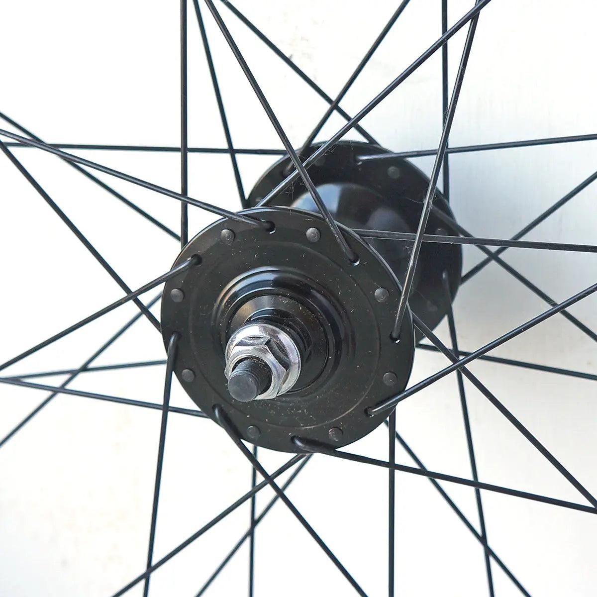 Velocity Quill 700C 32H/32H Single Speed/Fixed Tubeless-Ready Wheelset, Black-Wabi Cycles